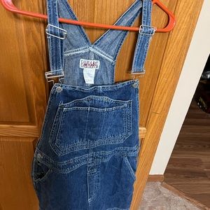 Bill Blass Vintage Women's  Overall Bib Jean Shorts Blue Denim Size L